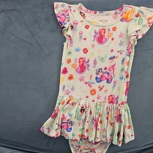 Colorful Mermaid Print Baby Dress